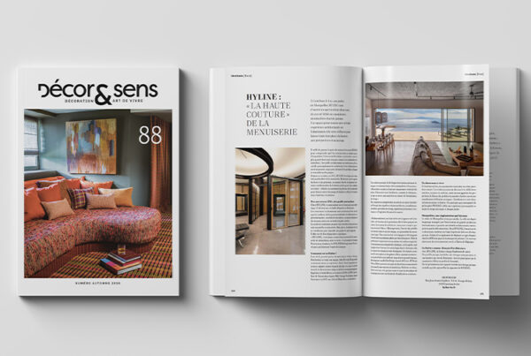 HYLINE, Interviews exclusives Décor & Sens n°88: « HYLINE, la Haute Couture de la menuiserie »